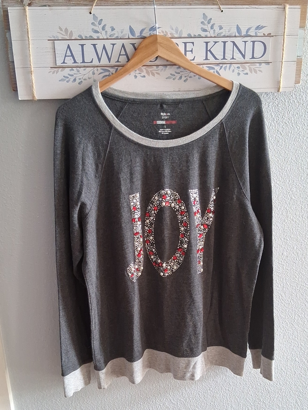 Joy Embellished Sweat Top